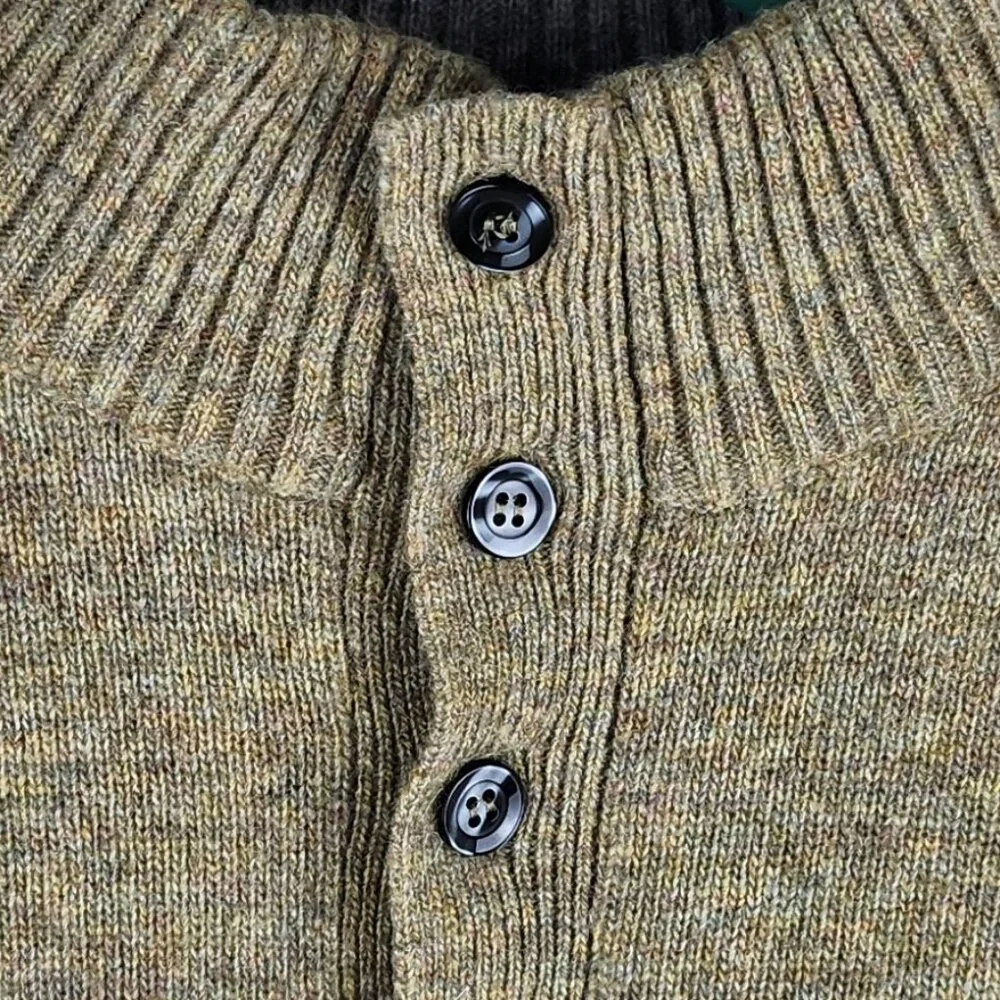 Emile Lafaurie Italy Wool Blend Multicolored Knit Polo Sweater sz XL